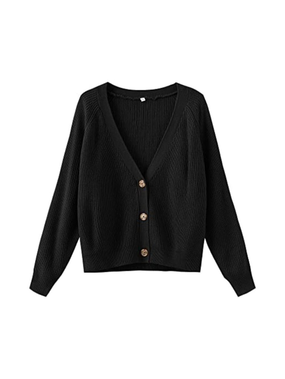 Cable Knit Cardigan Open Front Long Sleeve V Neck Button Down Loose Casual